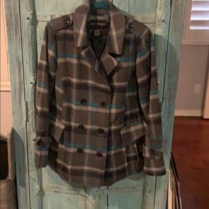 Plaid Peacoat